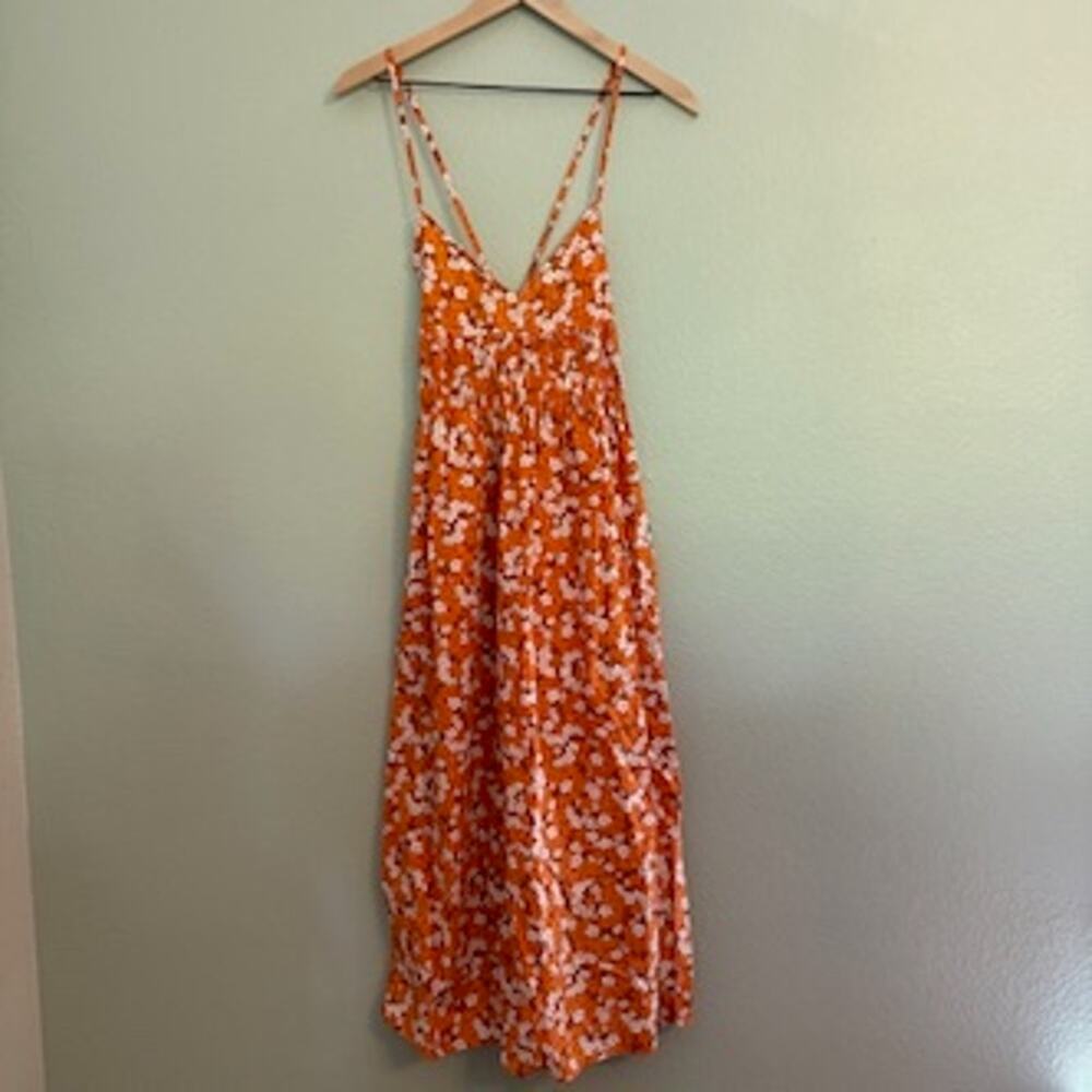 new faithfull the brand lalika revolve tropical flower midi dress size 4